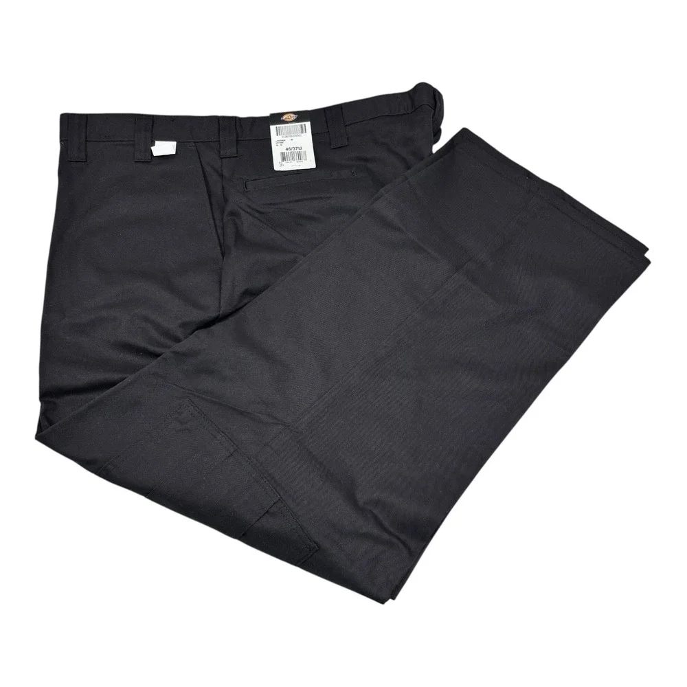 Dickies‎ Work Pants Mens 46x29 Black Occupational Wear Flat Front LP2372 New